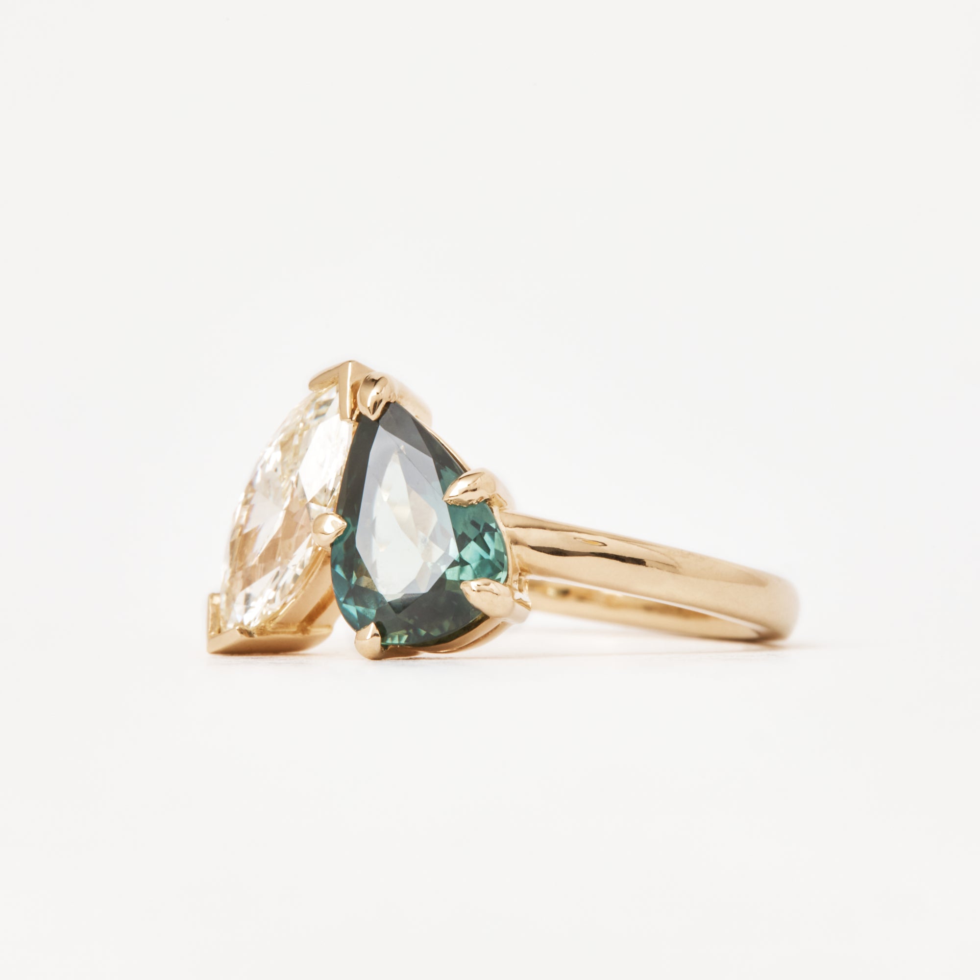 Echo Diamond And Sapphire Ring