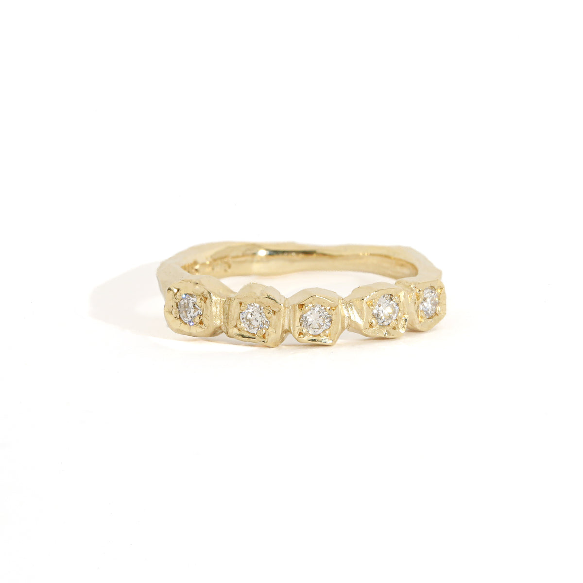 Northstar Diamond Ring in 9kt Yellow Gold | Northern Star Ring | Black ...