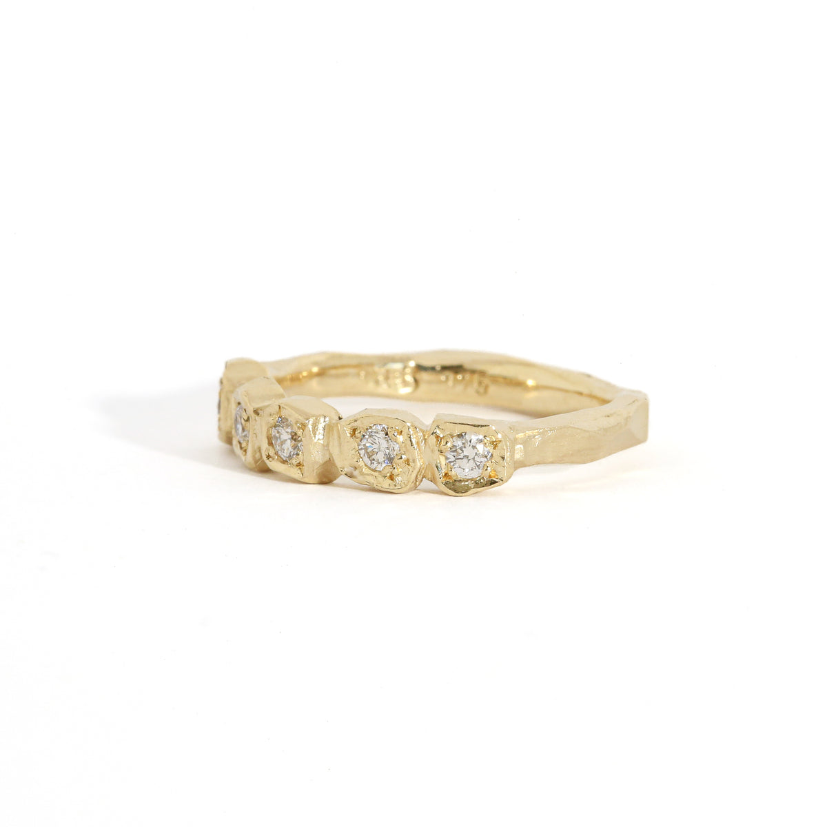Northstar Diamond Ring in 9kt Yellow Gold | Northern Star Ring | Black ...