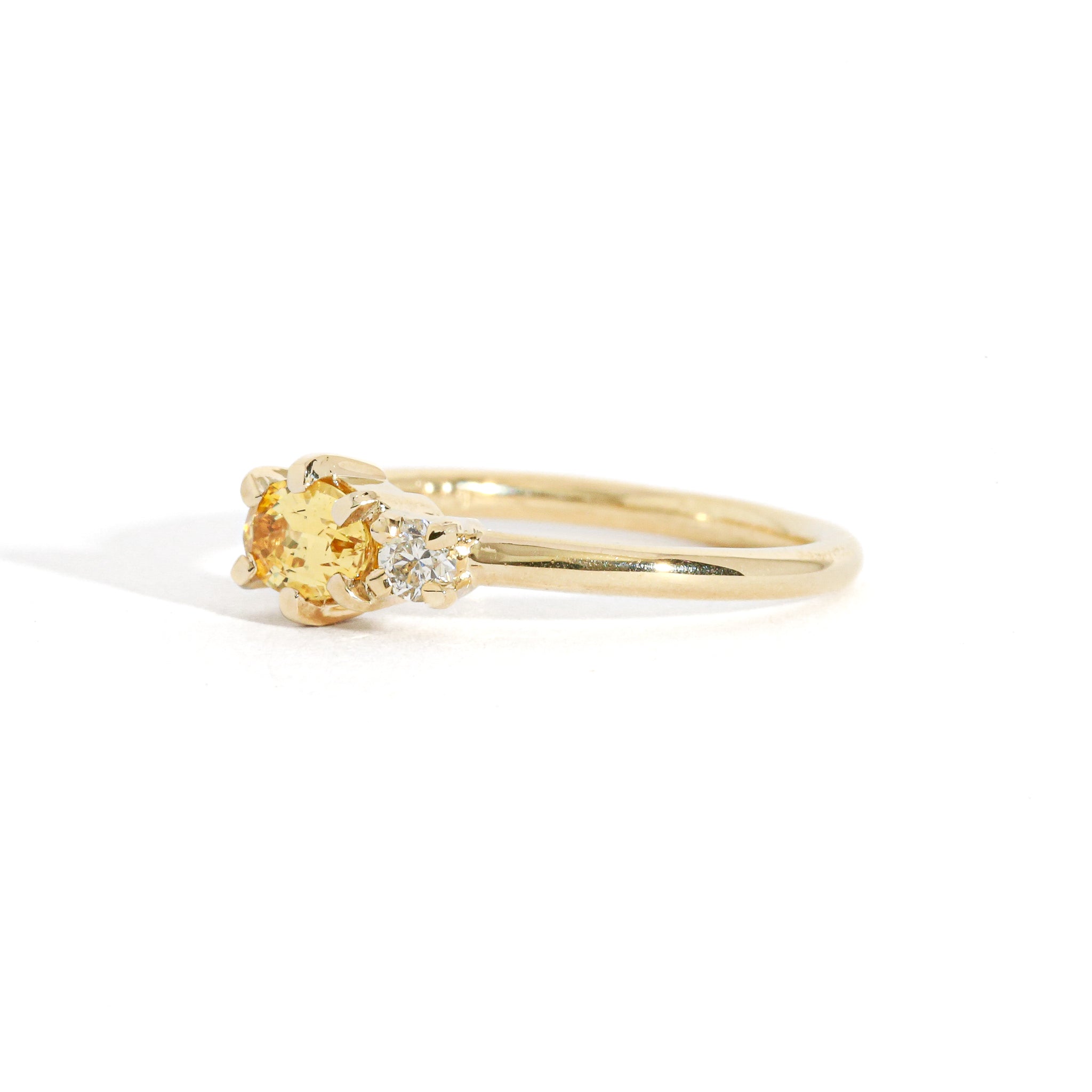 High Summer Sapphire and Diamond Ring