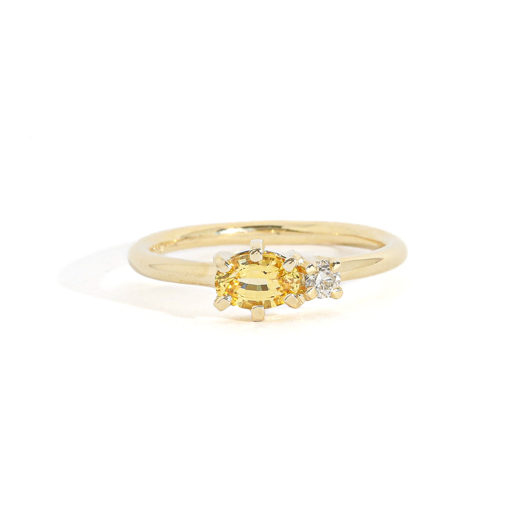 High Summer Sapphire and Diamond Ring