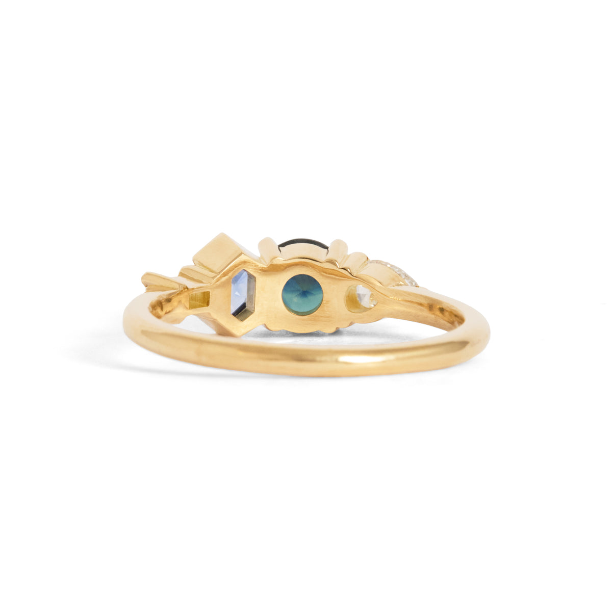 Hail Blue Sapphire & Diamond Cluster Ring