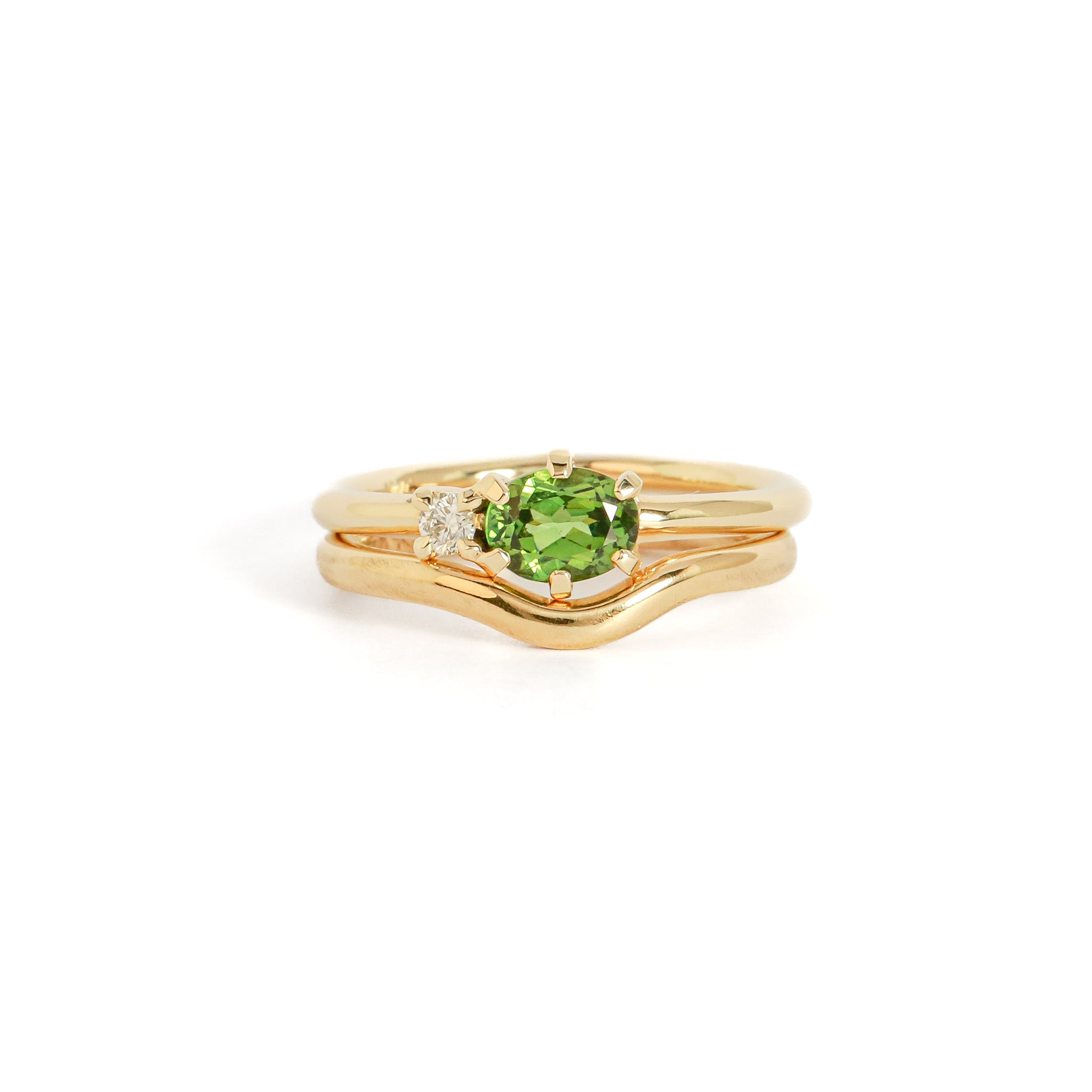 Summer Sapphire and Diamond Ring