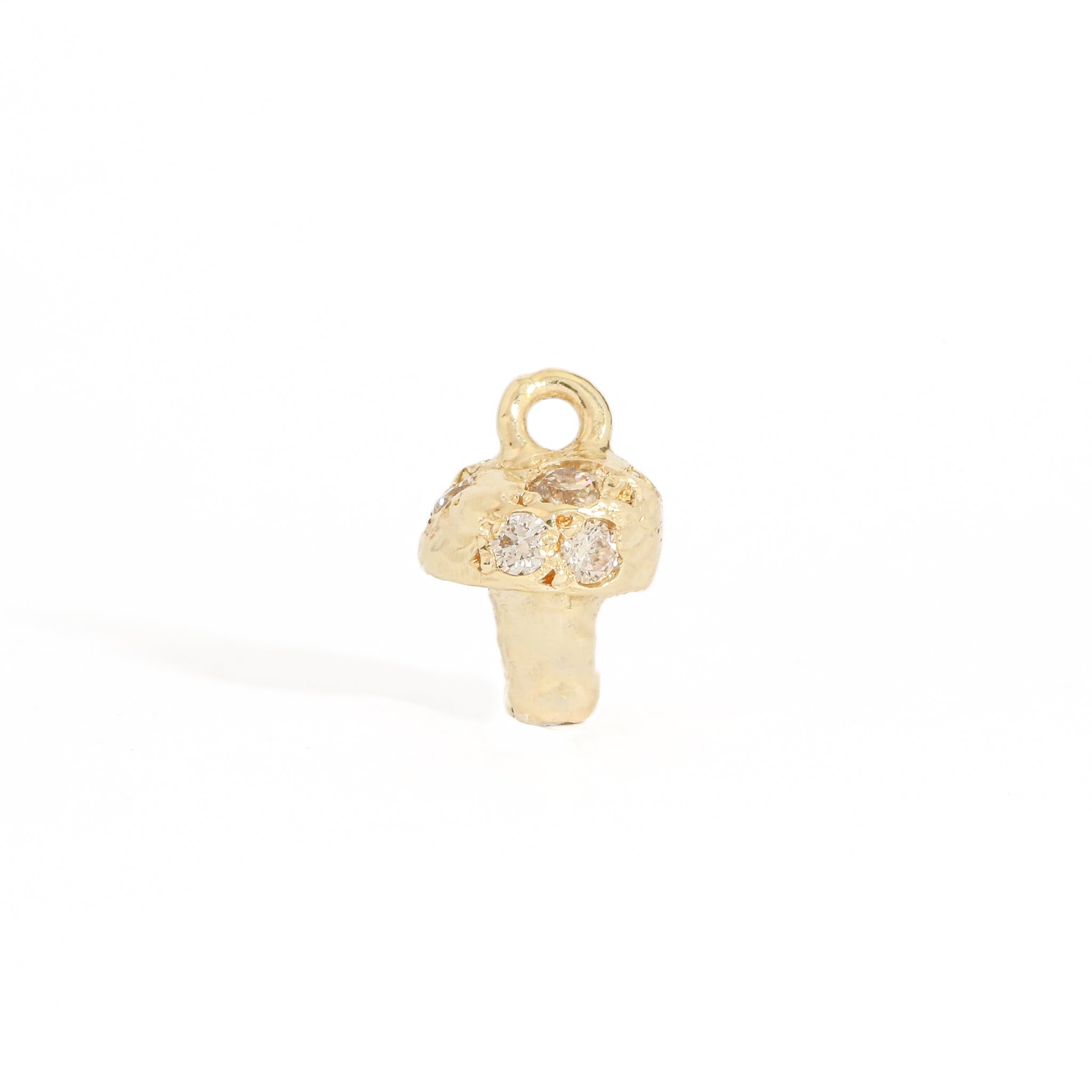 mushroom charm gold