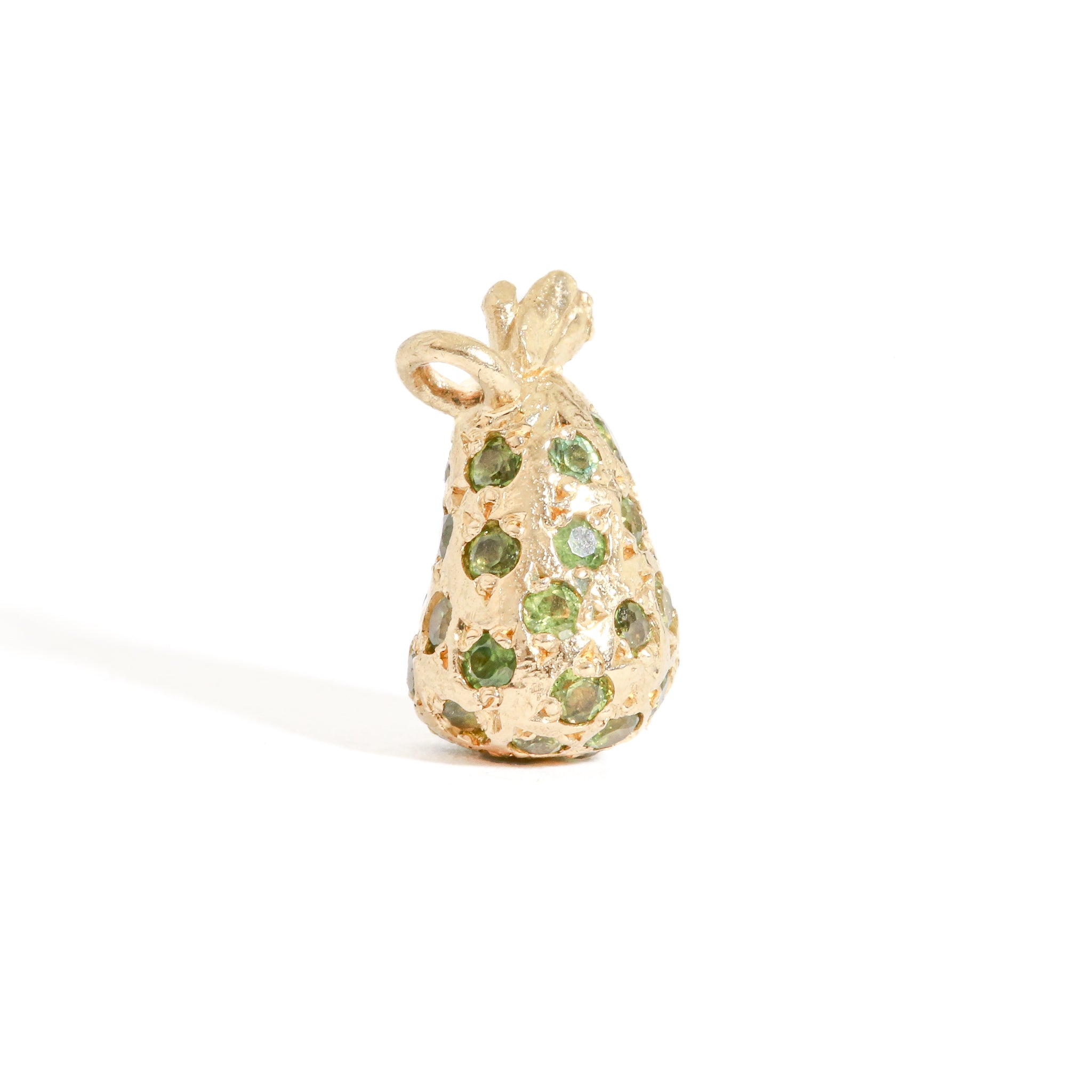 gold sapphire charm