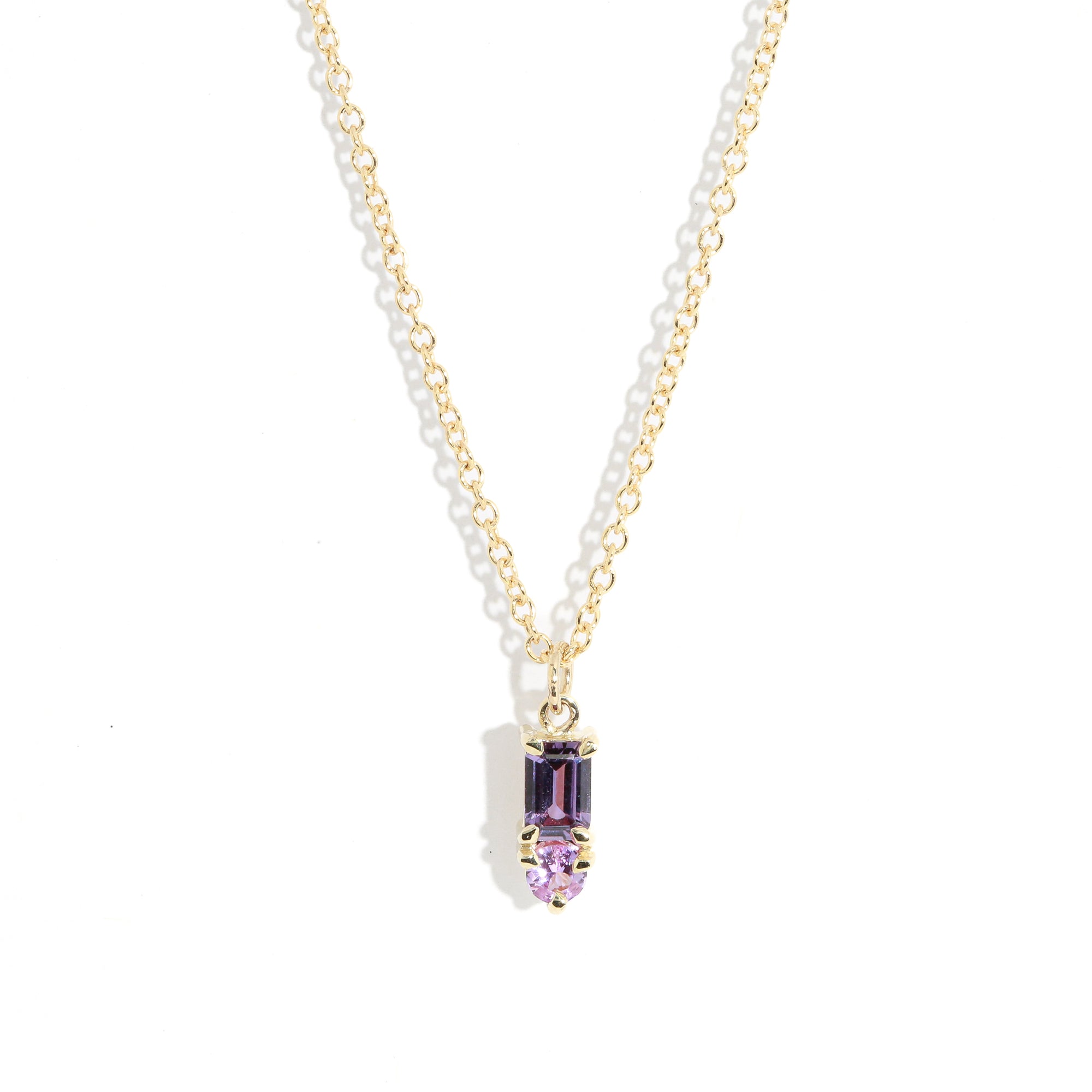 purple stone pendant necklace