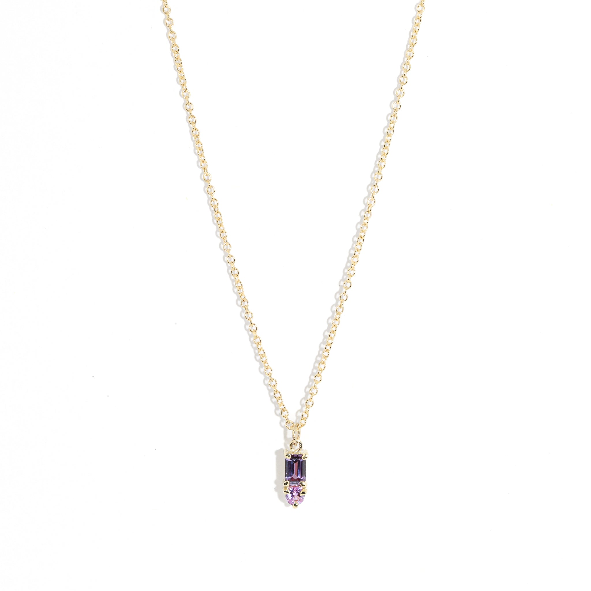 two stone pendant necklace