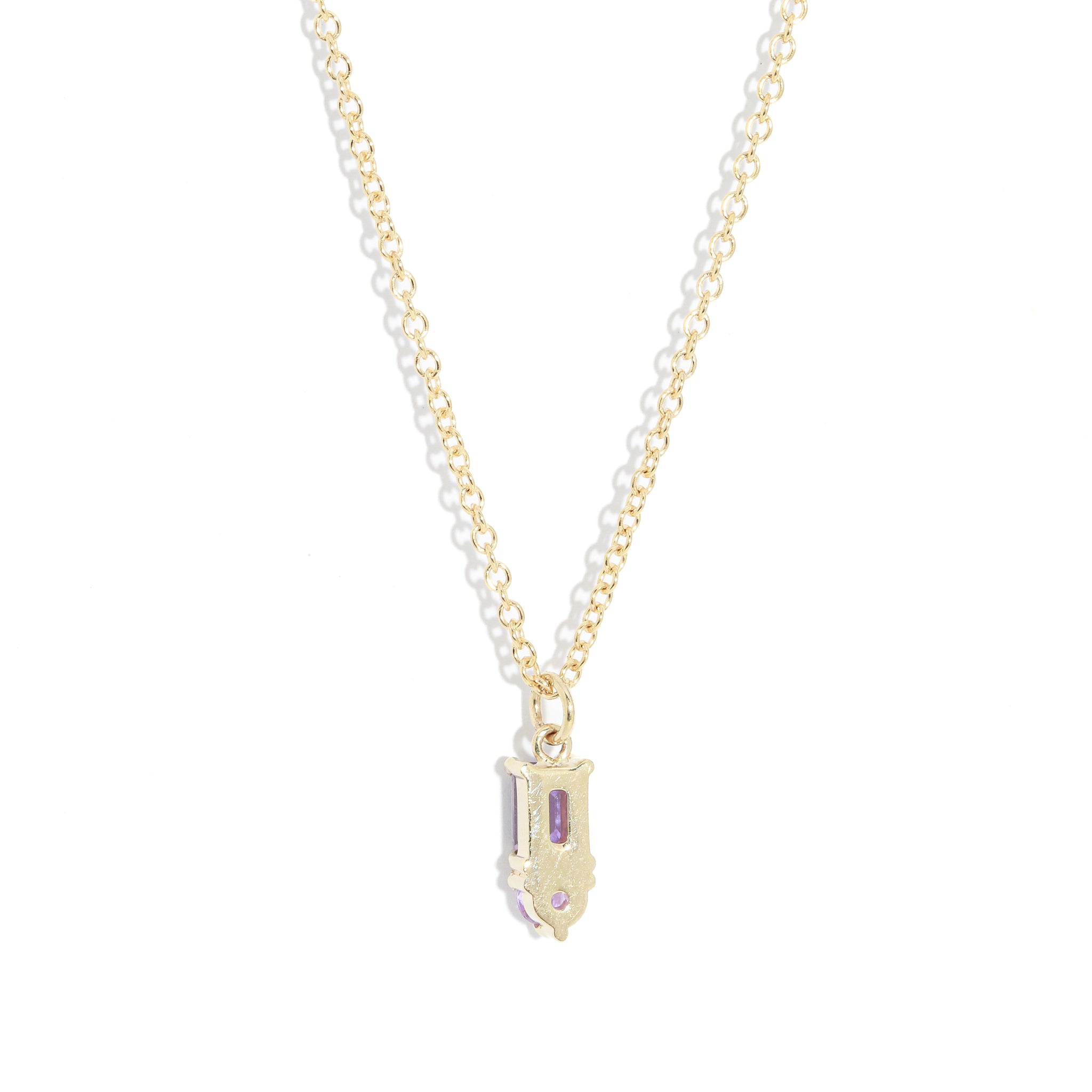 two sapphire pendant necklace