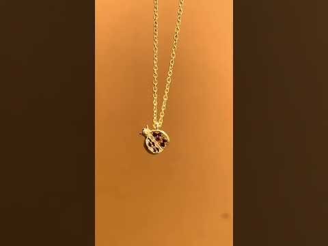 gold fruit charm necklace