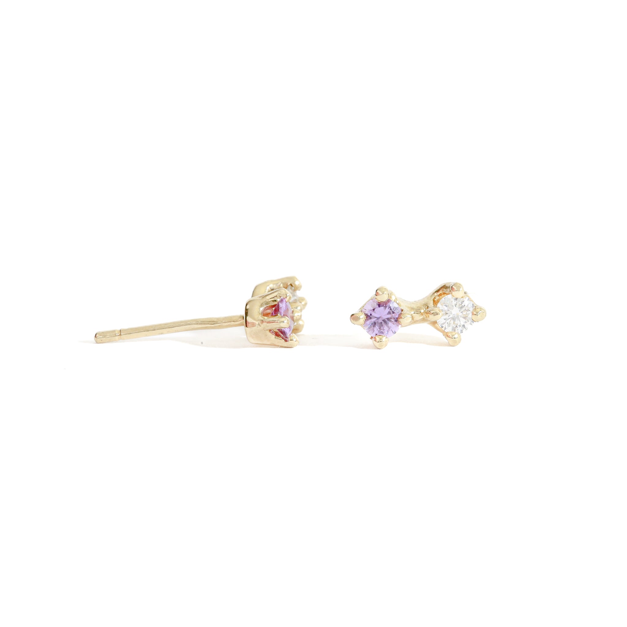 Yours and Mine Lilac Sapphire Studs