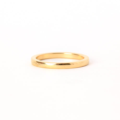 Slim wedding band, using recycled refined gold - handmade in Melbourne.