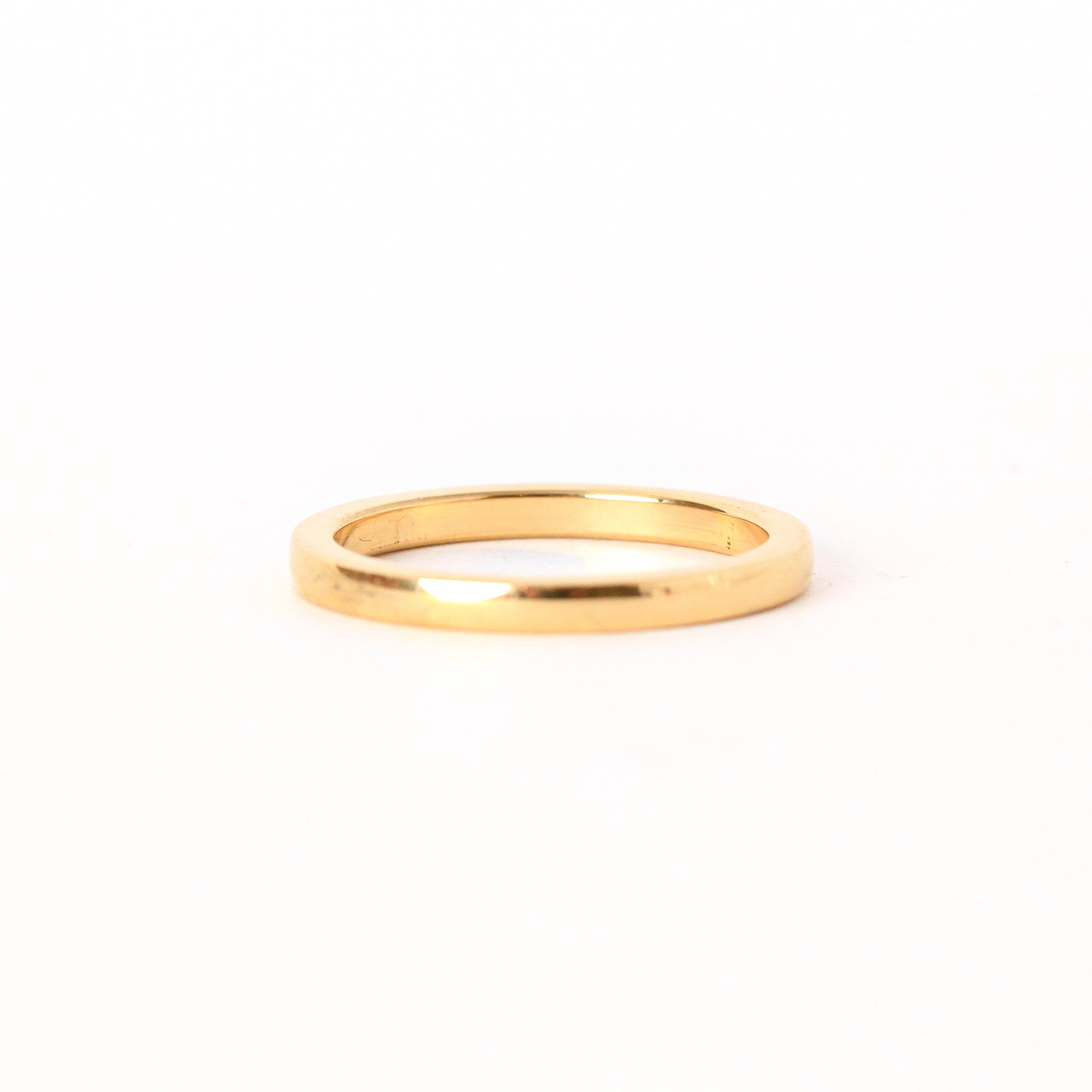 Slim wedding band, using recycled refined gold - handmade in Melbourne.