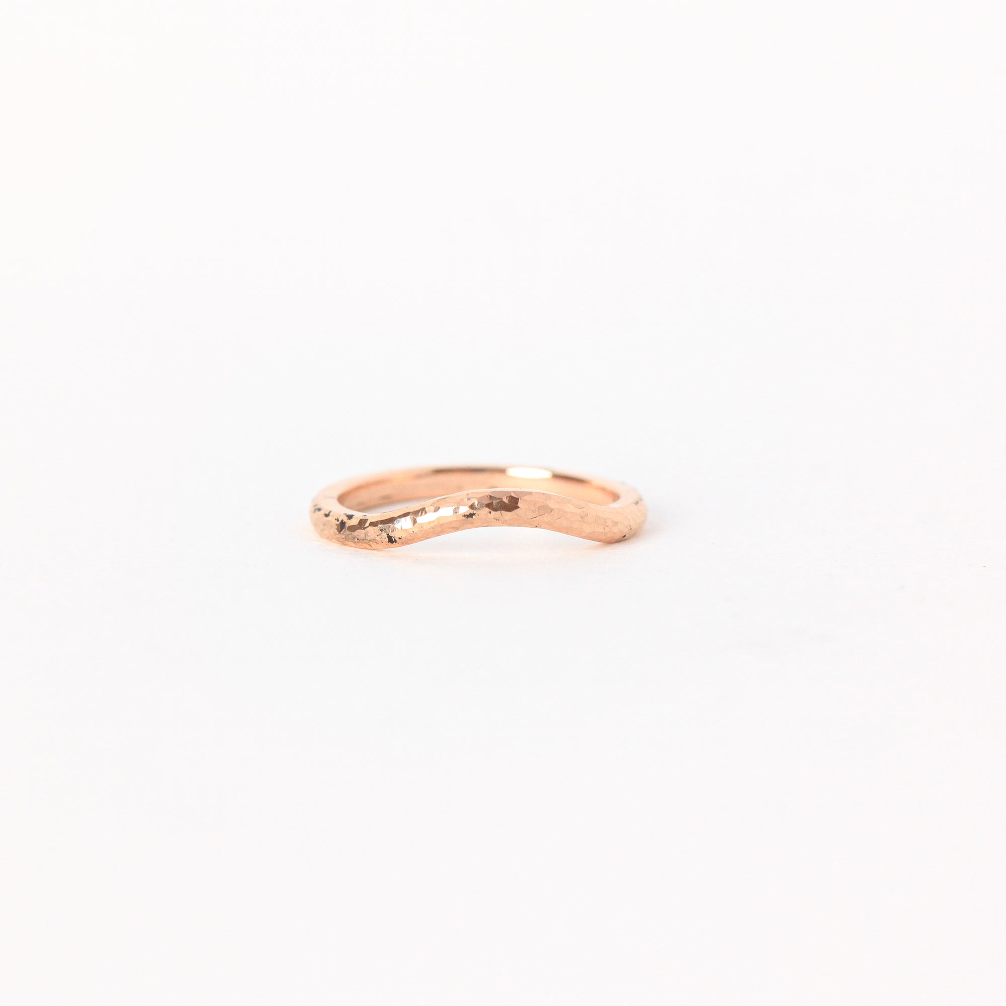 Handmade 18ct Rose Gold Curved Wedding Band