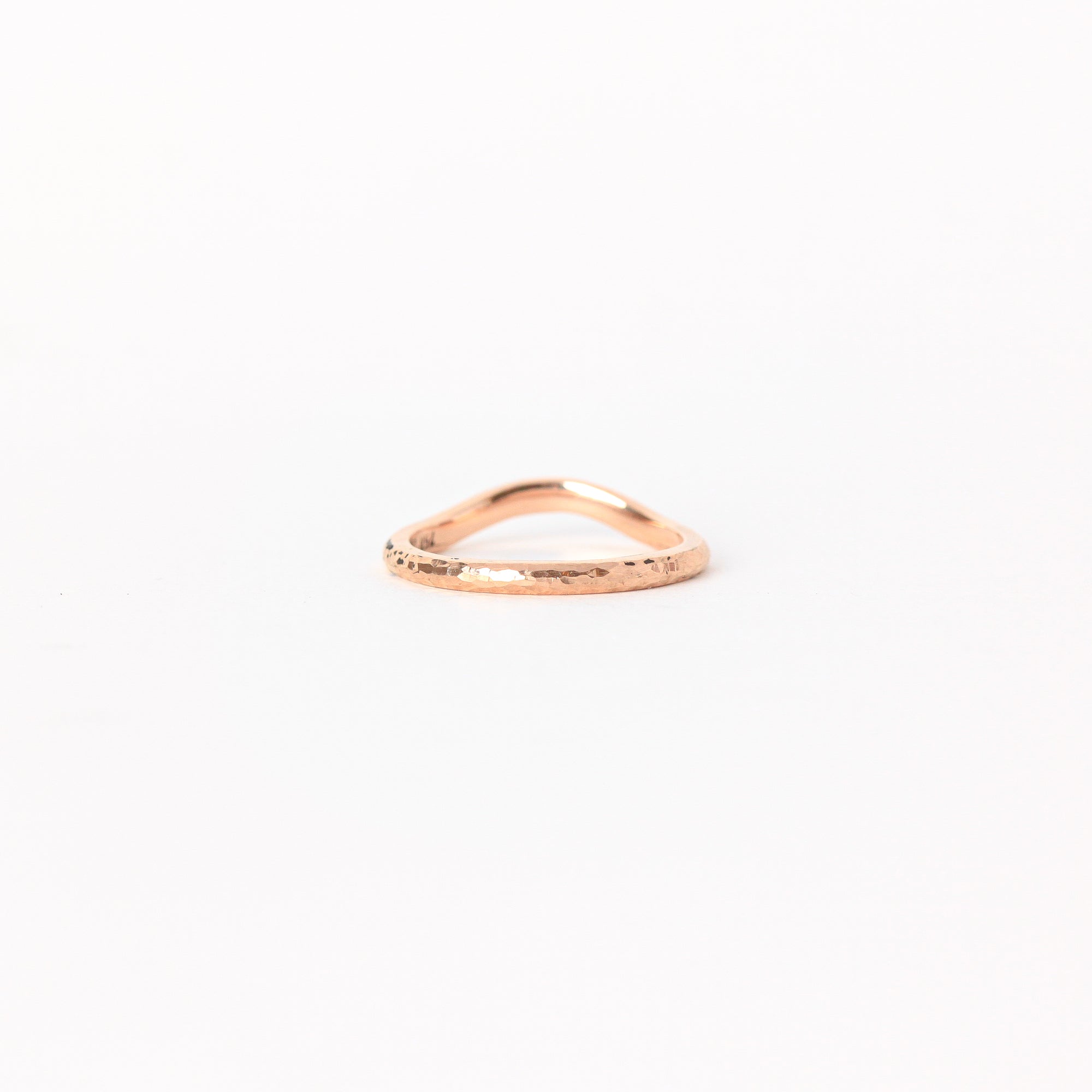 Handmade 18ct Rose Gold Curved Wedding Band