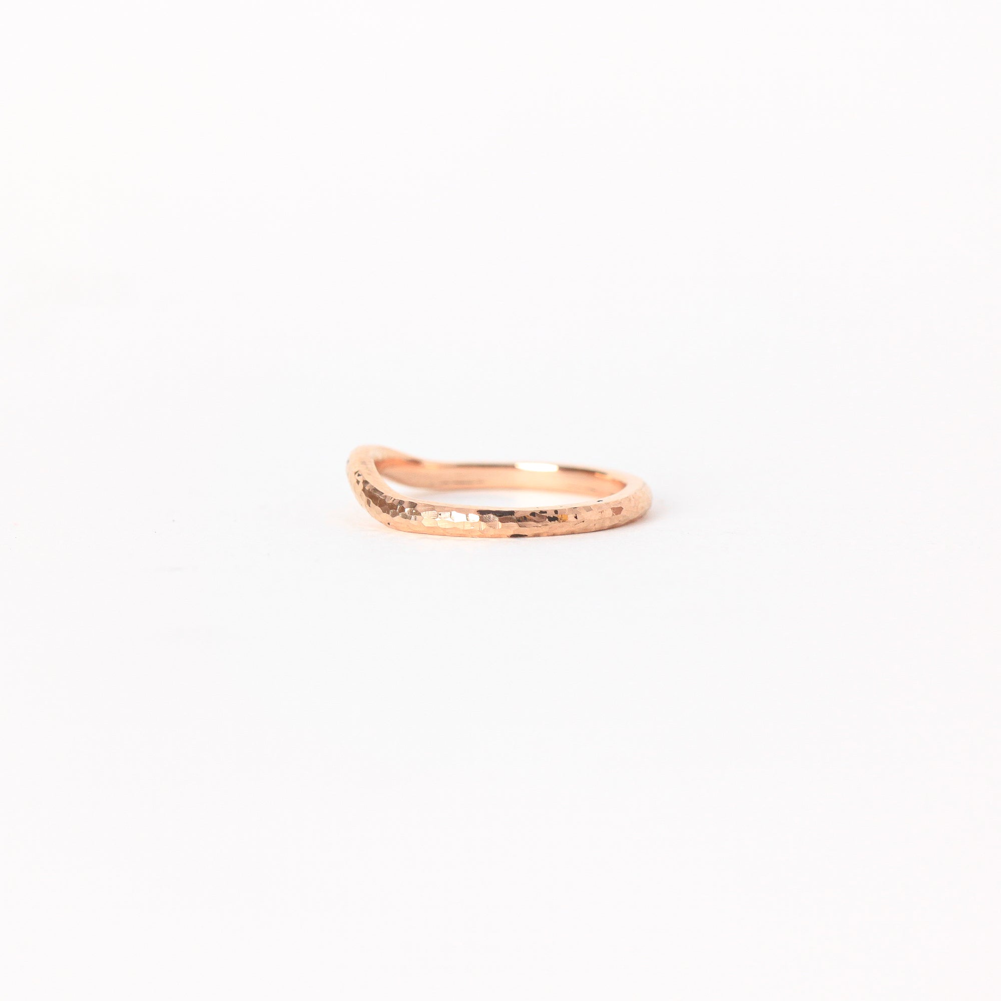 Handmade 18ct Rose Gold Curved Wedding Band