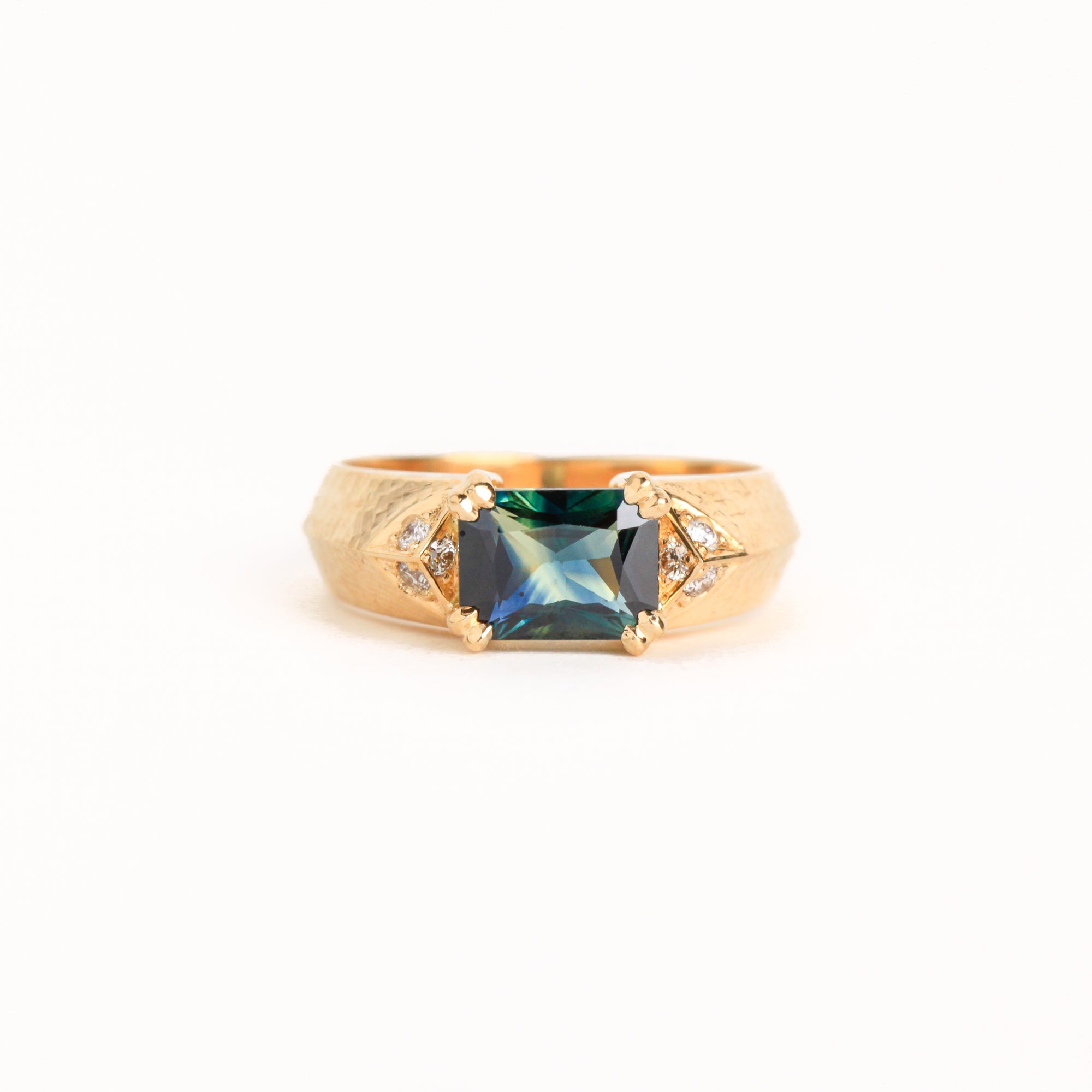 Pyramid Sapphire Ring
