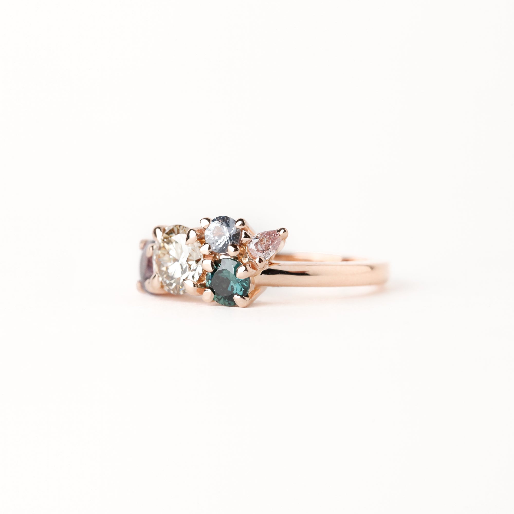 Handmade Ethically Sourced Australian Sapphire and Diamond Engagement Ring in 18ct Gold 