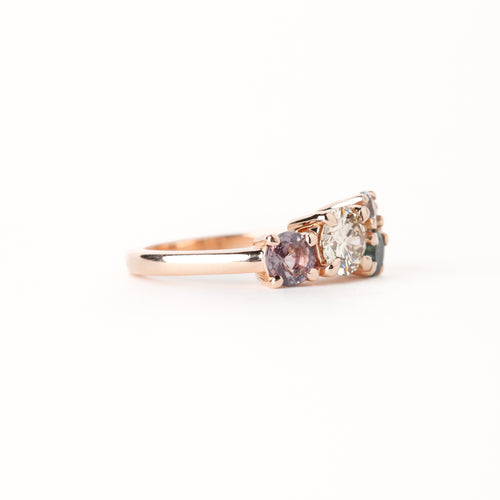 Handmade Ethically Sourced Australian Sapphire and Diamond Engagement Ring in 18ct Gold 