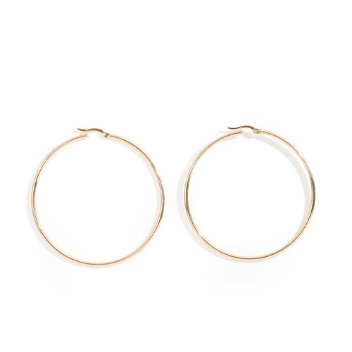 Classic 9 carat yellow gold hoops.