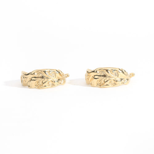 Solid 9ct yellow gold hoop earrings