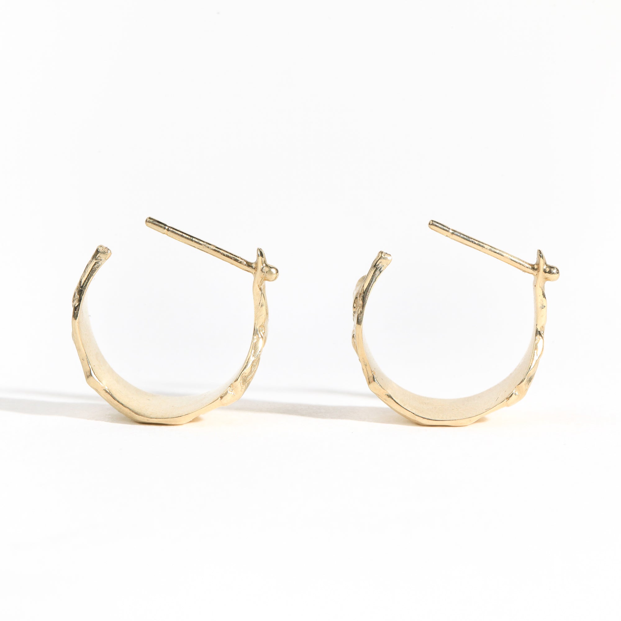 Solid 9ct yellow gold hoop earrings