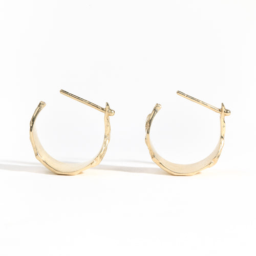 Solid 9ct yellow gold hoop earrings