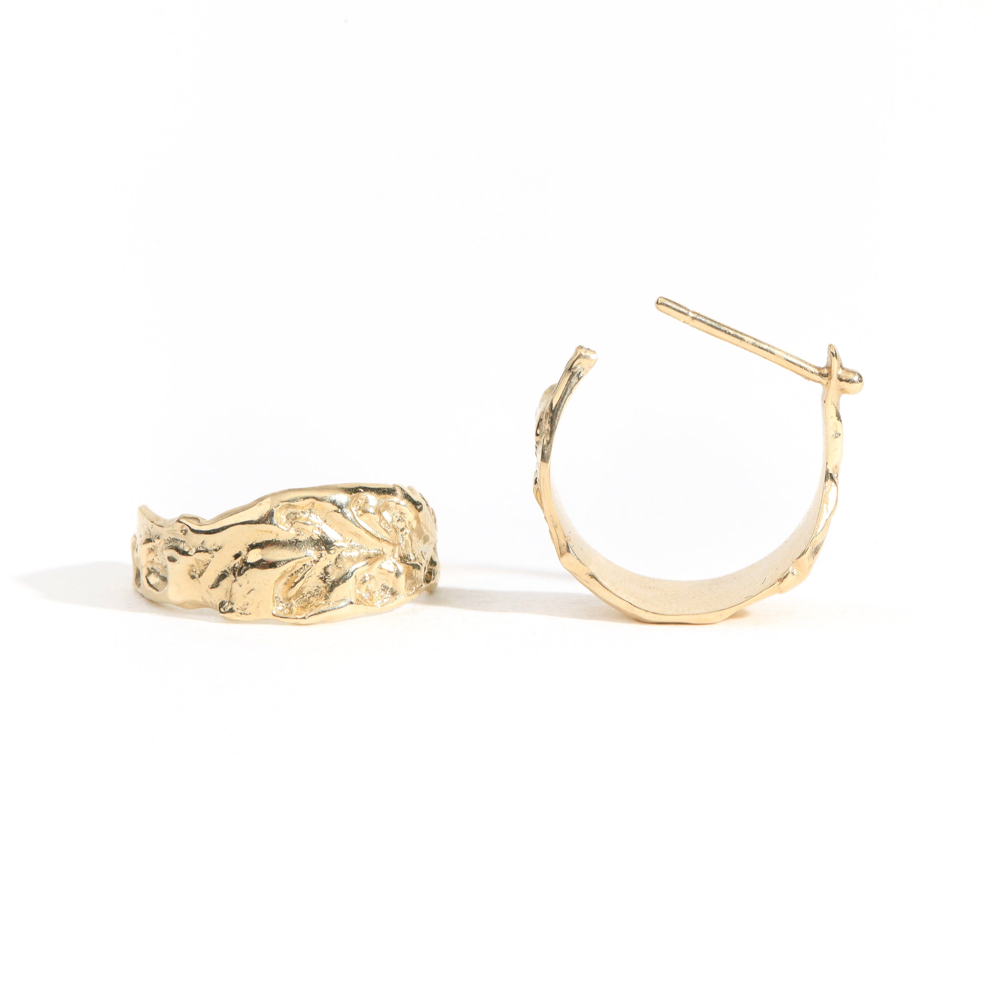 Solid 9ct yellow gold hoop earrings