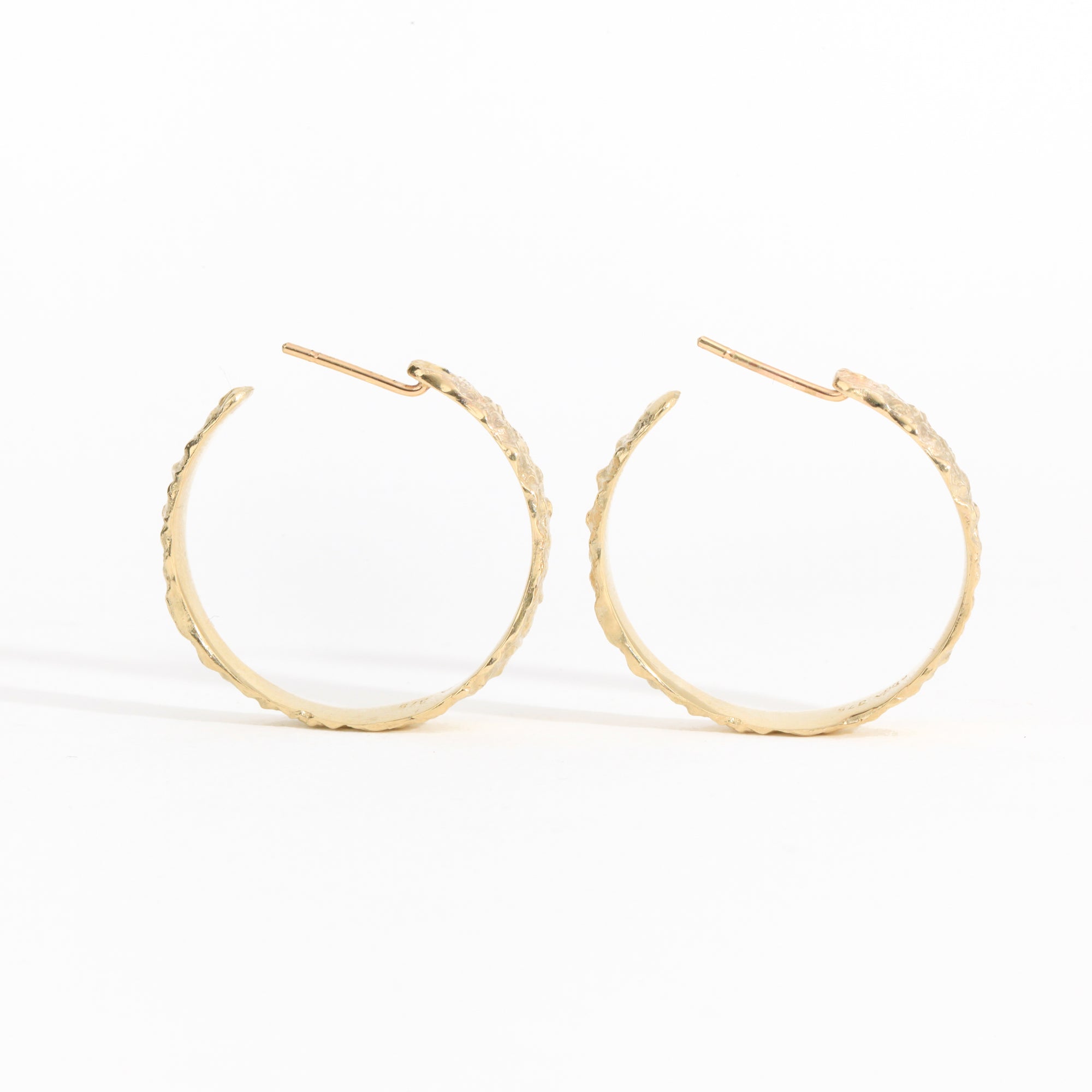 Solid 9ct yellow gold hoop earrings