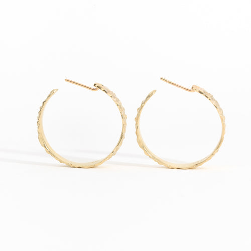 Solid 9ct yellow gold hoop earrings