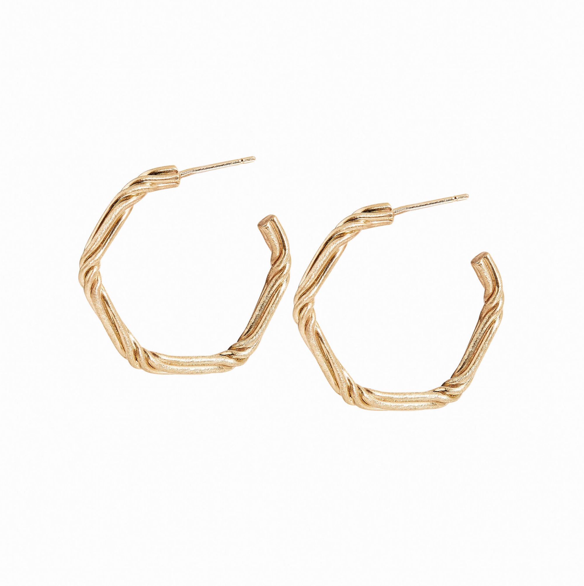 Golden Braid Hoops Medium