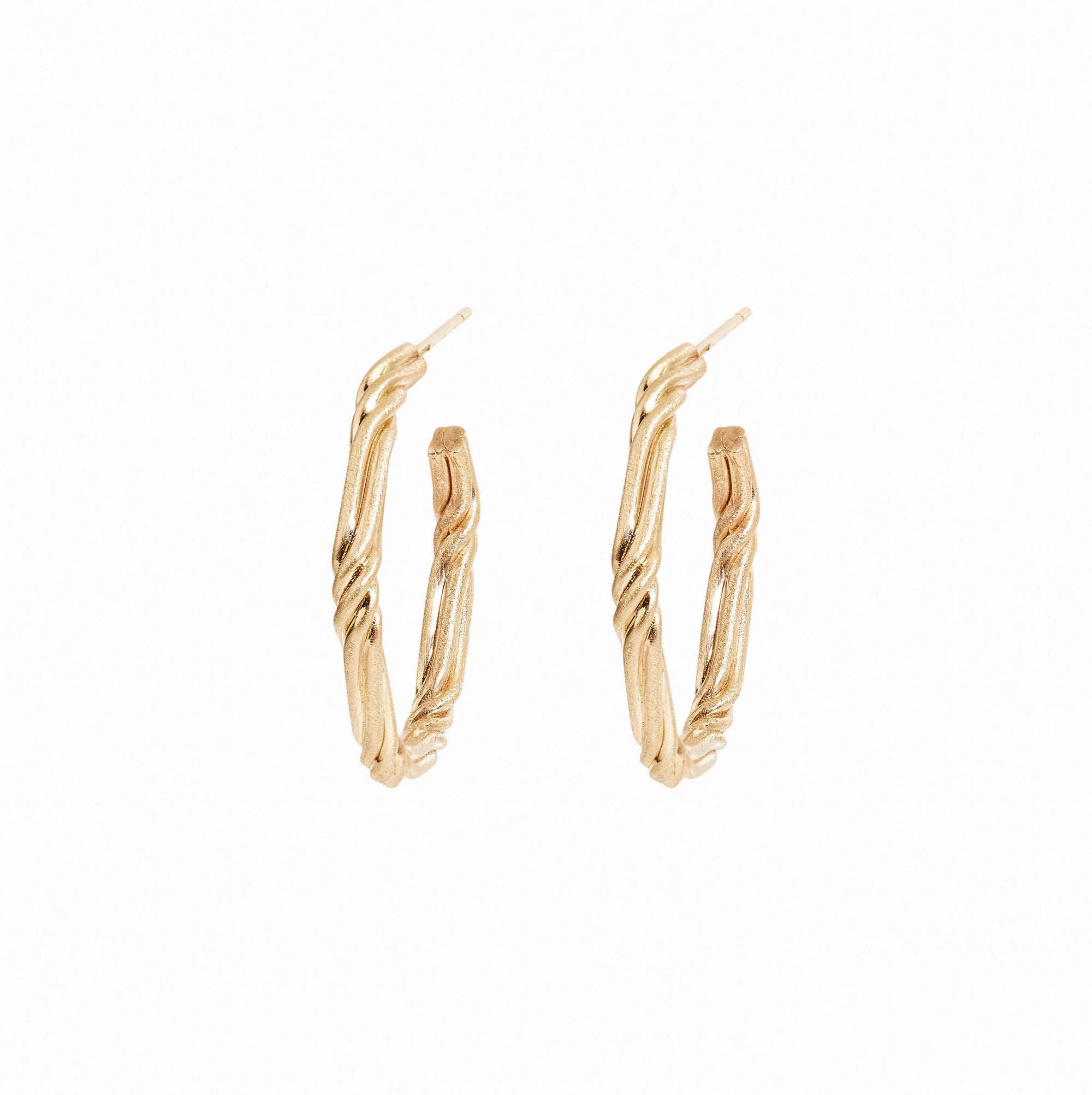 Golden Braid Hoops Medium