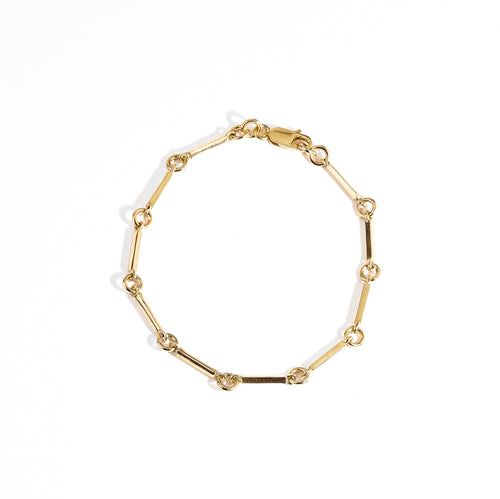 Bar and loop style bracelet crafted in 9ct yellow gold