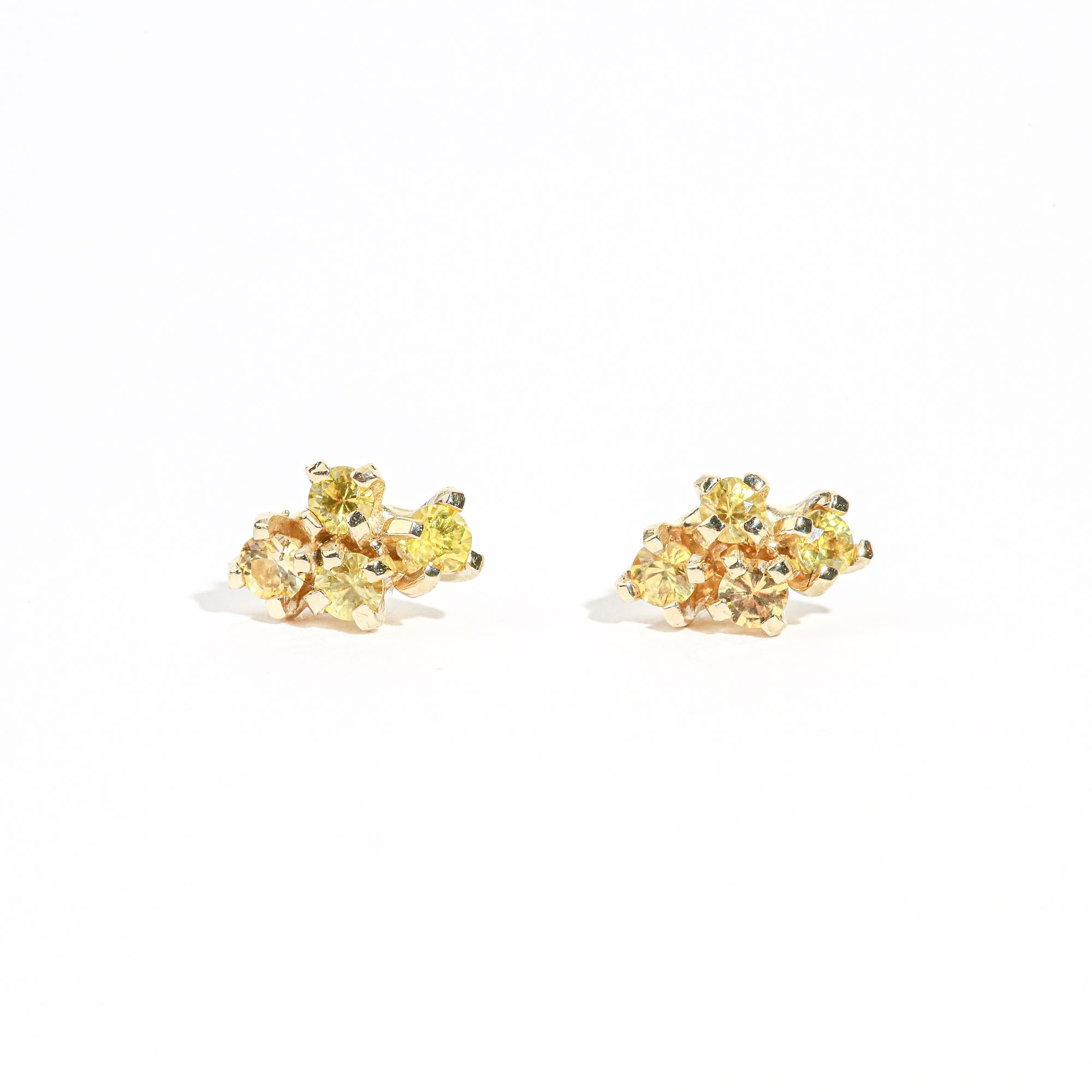 Yellow Sapphire Splutter Studs