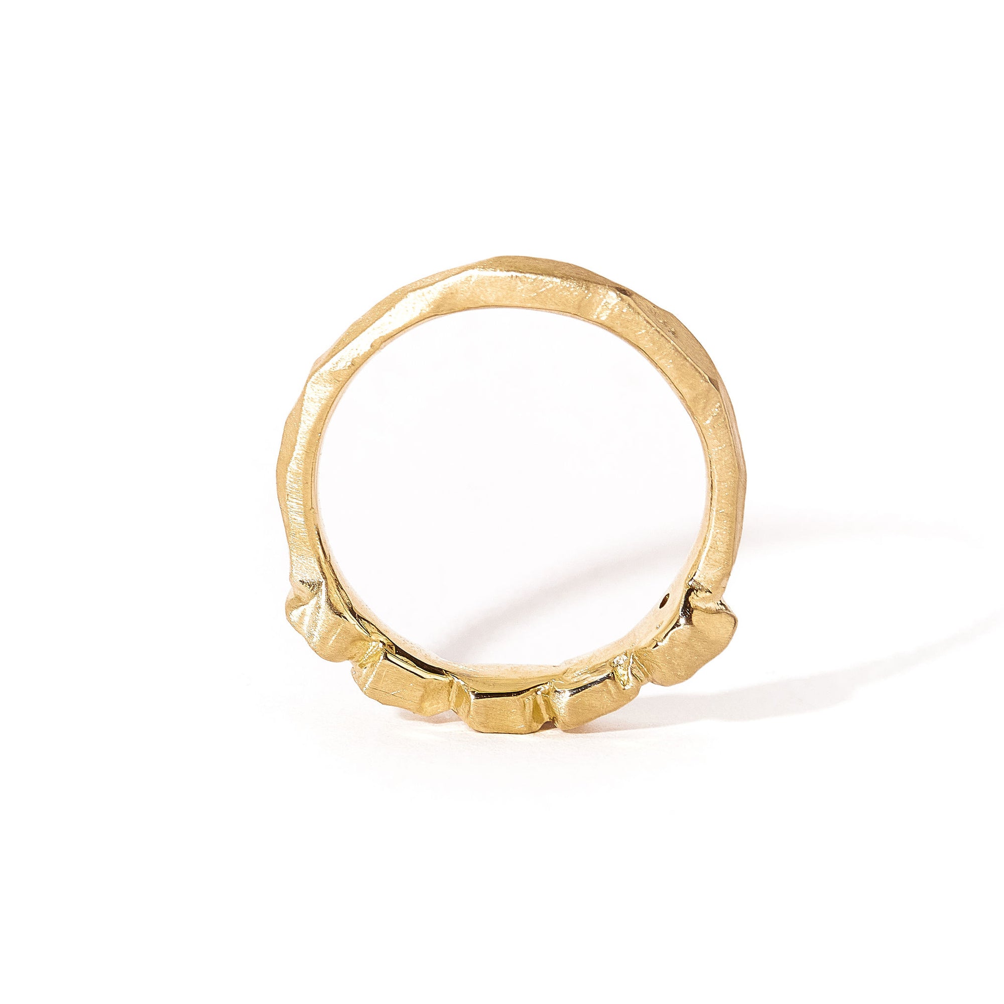  5 Stone Diamond Handmade Ring in 9ct Yellow Gold