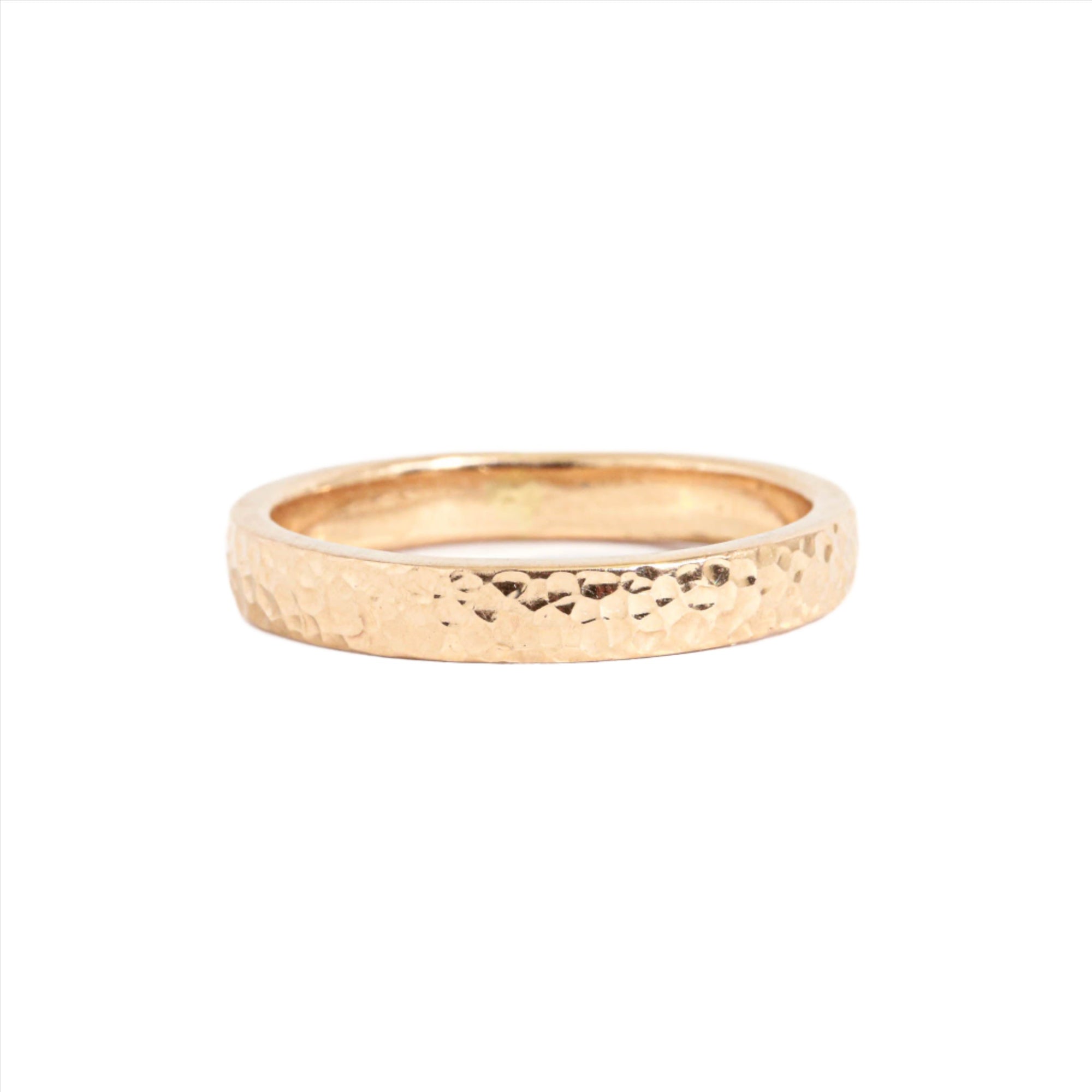 Bespoke textured 18ct rose gold mens wedding band made in Melbourne. 