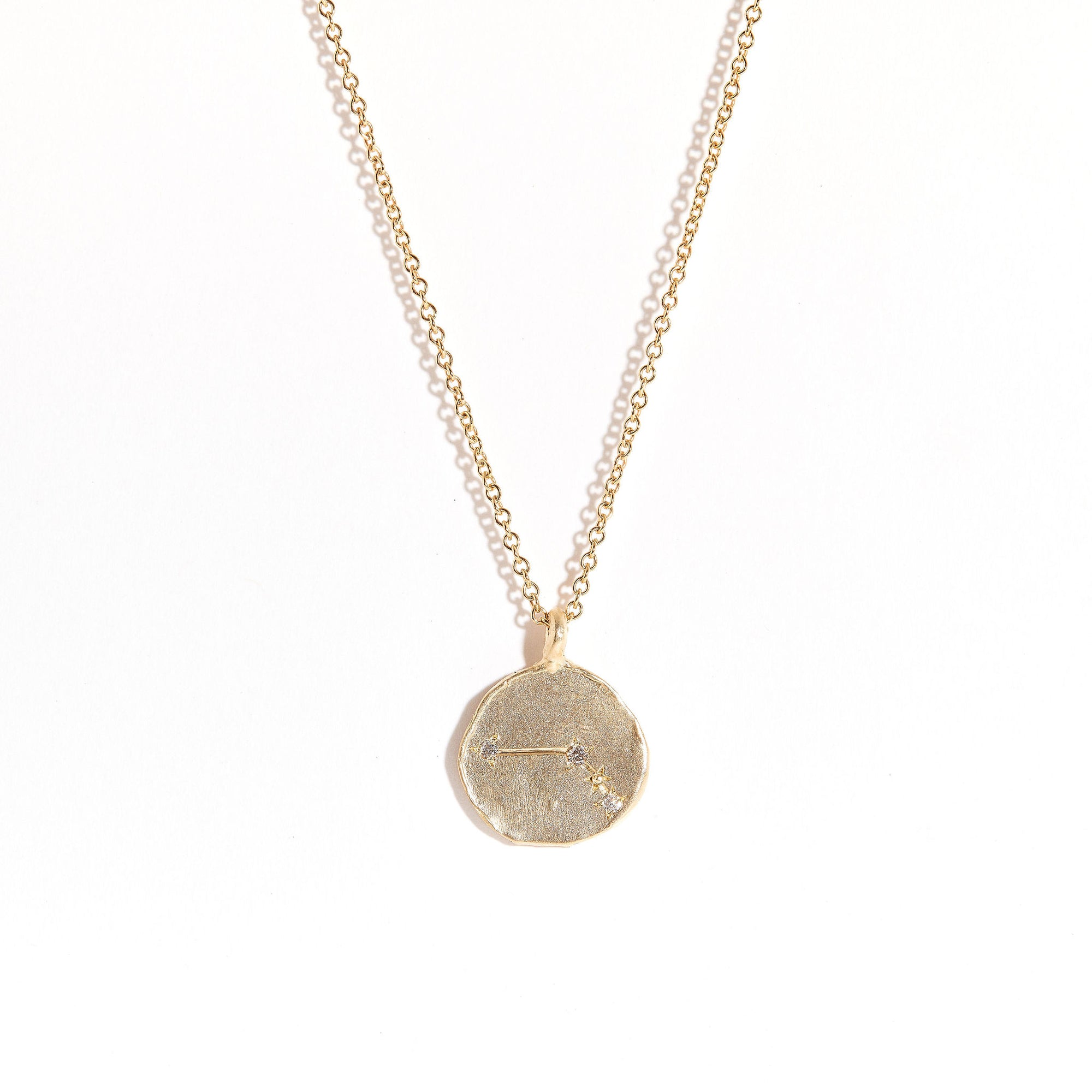 Champagne Diamond Pendant | Aries Zodiac Pendant