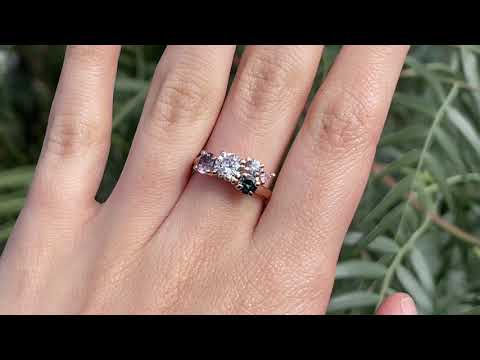 Handmade Ethically Sourced Australian Sapphire and Diamond Engagement Ring in 18ct Gold